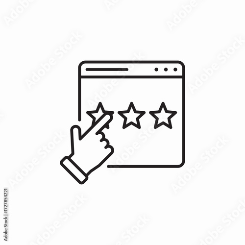website stars rate icon sign vector