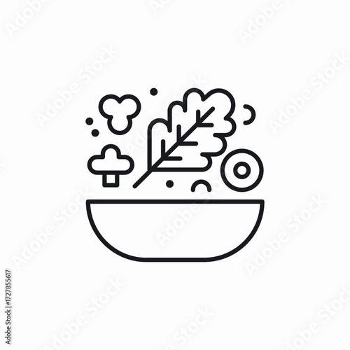 vegetables salad icon sign vector