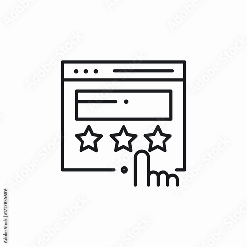 website rate stars icon sign vector