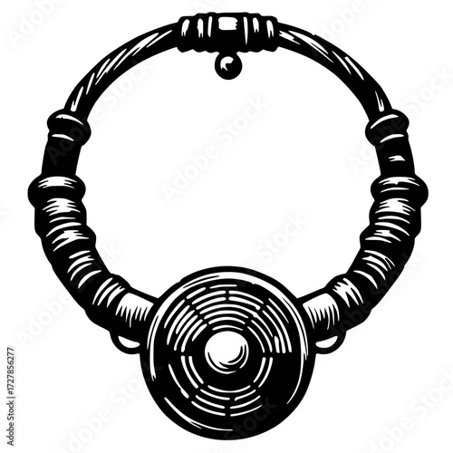 Silhouette of an ancient necklace