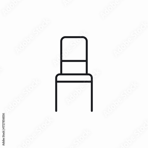 chair seat furniture icon sign vector