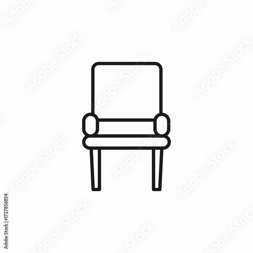 chair seat icon sign vector