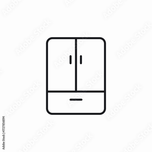 closet wardrobe icon sign vector