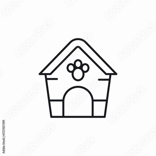 dog house icon sign vector