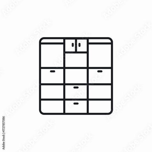 furniture closet wardrobe icon sign vector