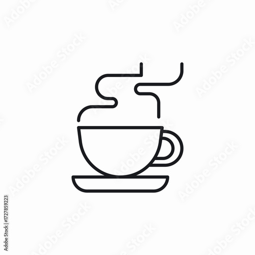 hot tea coffee cup icon sign vector