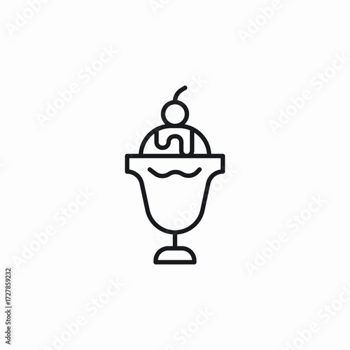 ice cream cup icon sign vector