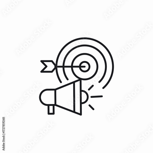 marketing targeting icon sign vector