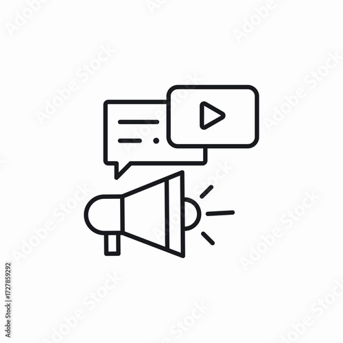 media marketing icon sign vector