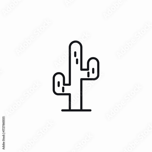 cactus desert icon sign vector