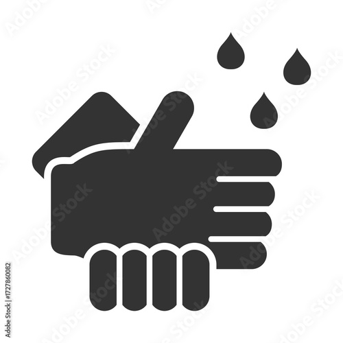 Hand Wash Icon Glyph Style. Vector Illustration Design