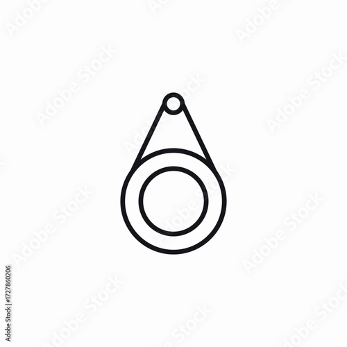 earrings circle jewelry icon sign vector