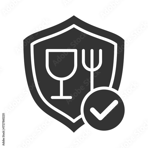 Food Save Icon Glyph Style. Vector Illustration Design