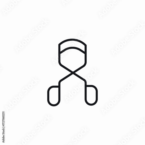 eyelash curler icon sign vector