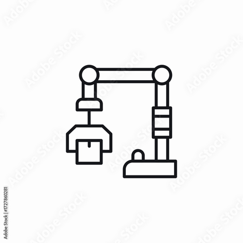 factory crane warehouse icon sign vector
