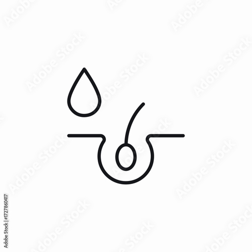 hair moisturizing icon sign vector