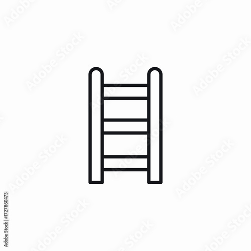 ladder stairs icon sign vector