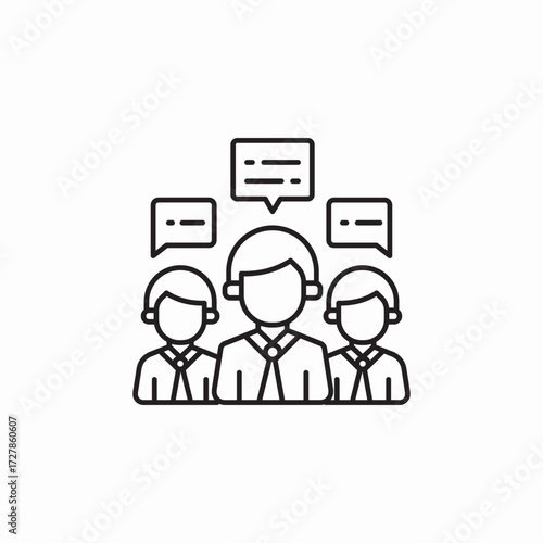 people conversation icon sign vector