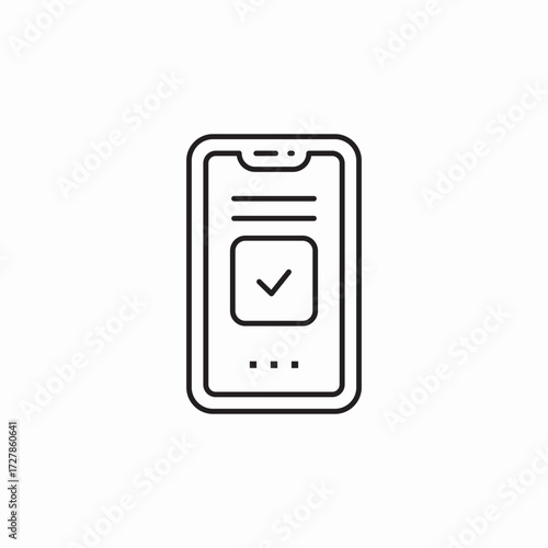 phone check mark icon sign vector