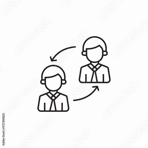 users swap icon sign vector
