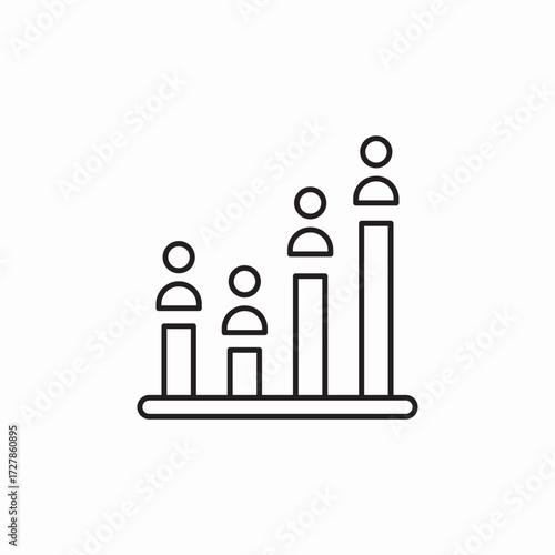 vote members statistics levels icon sign vector