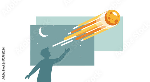 Reaching for the Stars Aspiration and Celestial Wonder in Digital Illustration