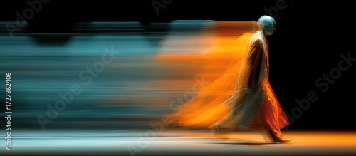 Abstract figure in motion