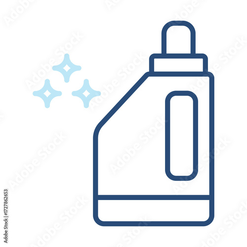 Bleaching Icon Color Outline Style. Vector Illustration Design