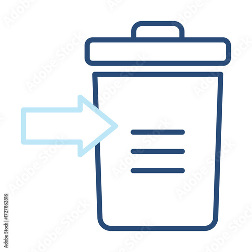 Remove Icon Color Outline Style. Vector Illustration Design