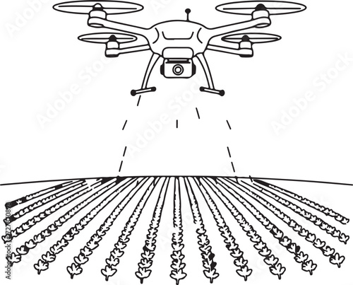 Modern agriculture technology drones and weather stations for precision crop field monitoring