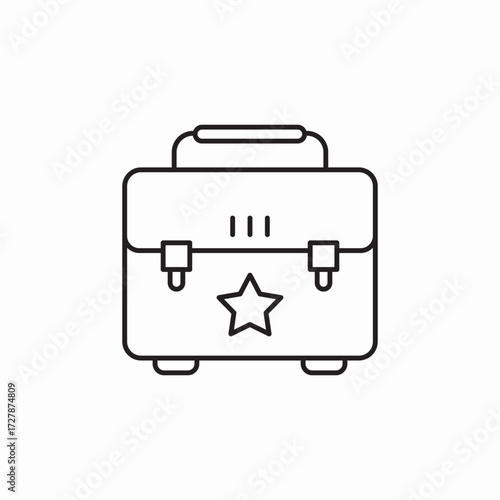 favorite suitcase icon sign vector