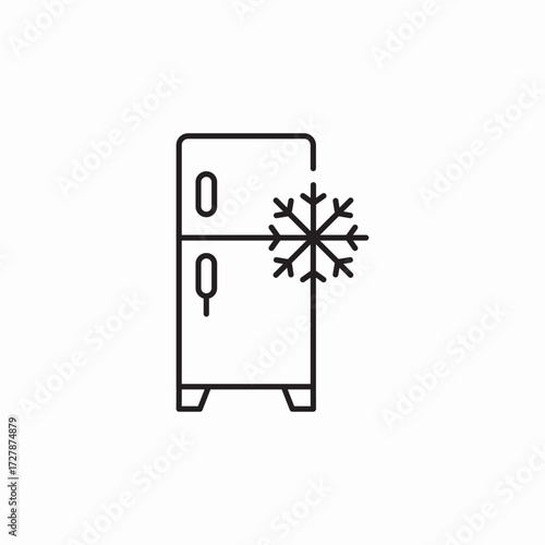 fridge frozen icon sign vector