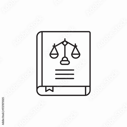 law book icon sign vector