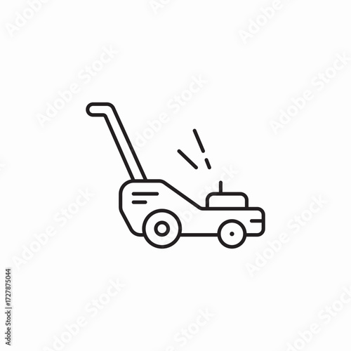 lawn mower icon sign vector