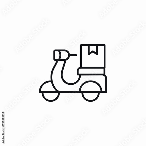 moped delivery icon sign vector