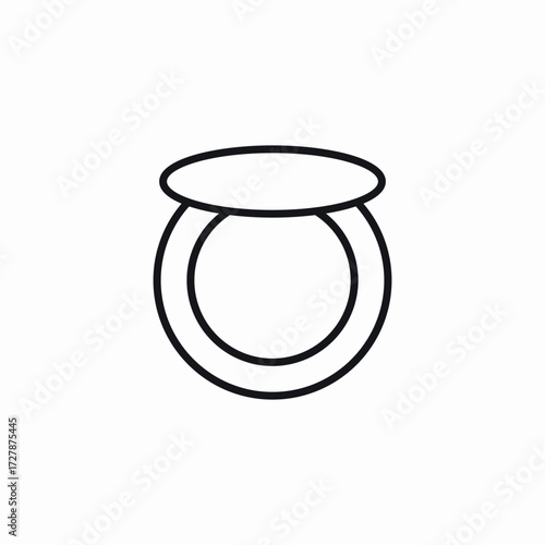 powder set makeup mirror icon sign vector