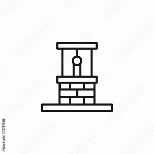 water well icon sign vector