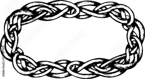 Intricate Celtic knot border design with elegant, timeless appeal for invitations and crafts. silhouette and cutout removed background