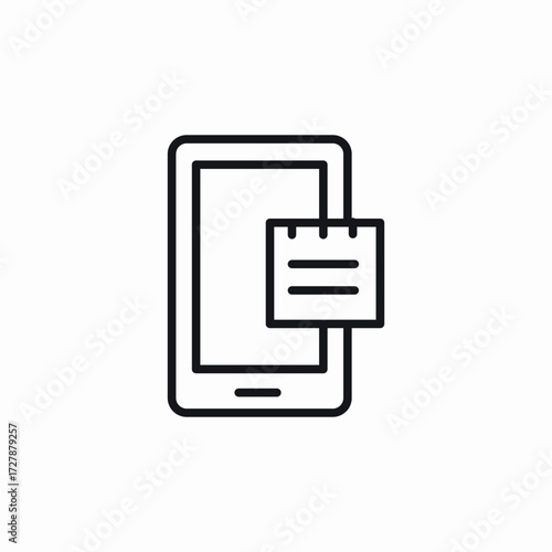 phone note icon sign vector