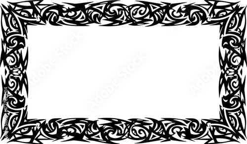 Create stunning invitations with this modern tribal inspired border design for your unique creative projects silhouette and cutout removed background
