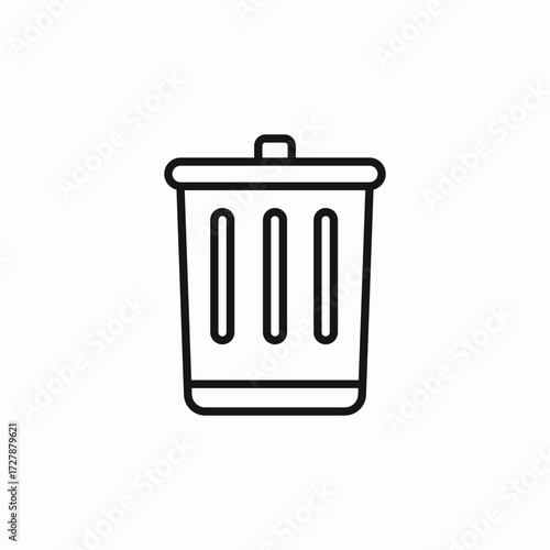 trash bin icon sign vector