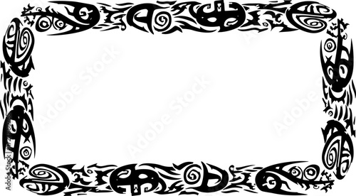 Dynamic tribal border design adds edgy, modern flair to creative projects and bold statements. silhouette and cutout removed background