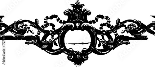 Elegant ornate stone carving with delicate pink roses and marbled inlay, perfect for luxurious interiors silhouette and cutout removed background