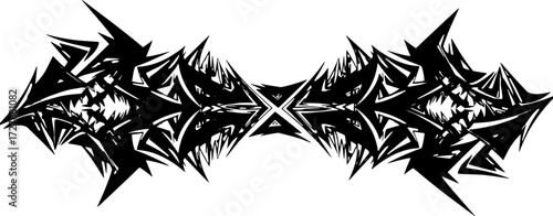 Dynamic abstract geometric pattern with sharp edges and vibrant colors, symbolizing energy and motion silhouette and cutout removed background