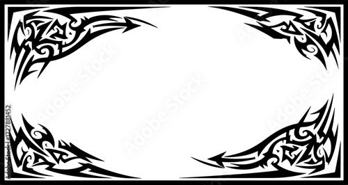 Dynamic tribal border design adds edgy flair to your creative projects instantly silhouette and cutout removed background