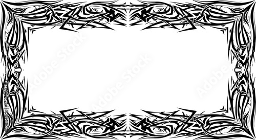 Dynamic tribal border design adds edgy flair to your creative projects silhouette and cutout removed background