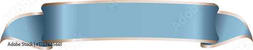 Blue Ribbon Banner PNG Isolated for Label and Badge 