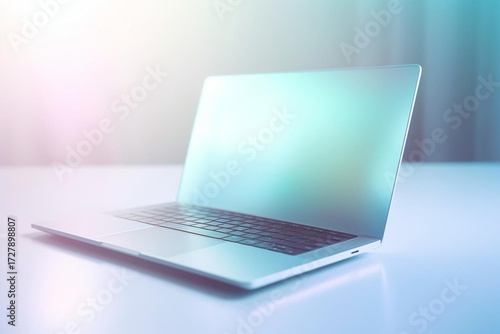 laptop on a table
