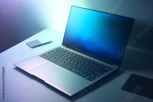 laptop on the table