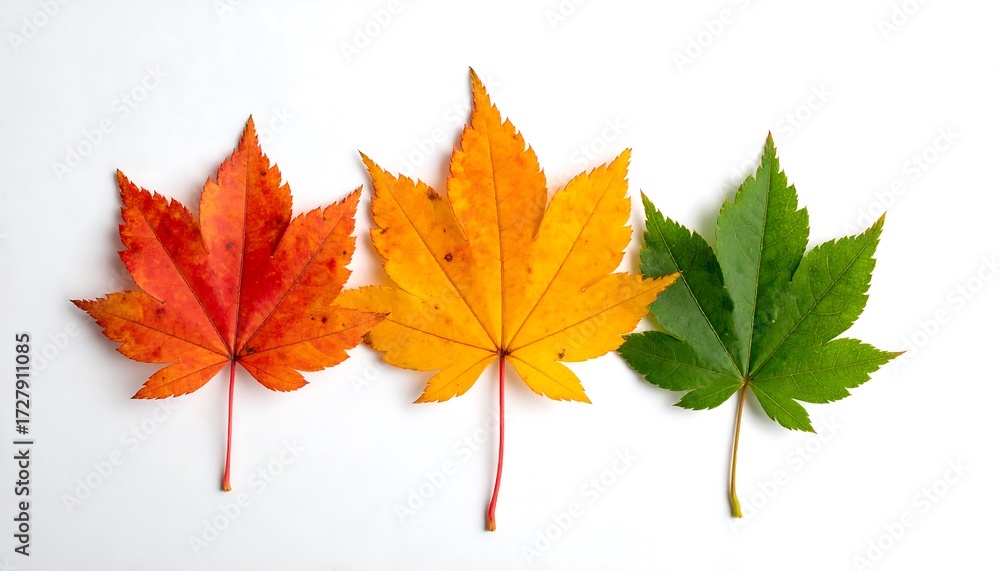 Fototapeta premium Autumn leaves in transition